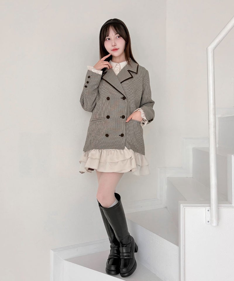 beige×gray / 157cm