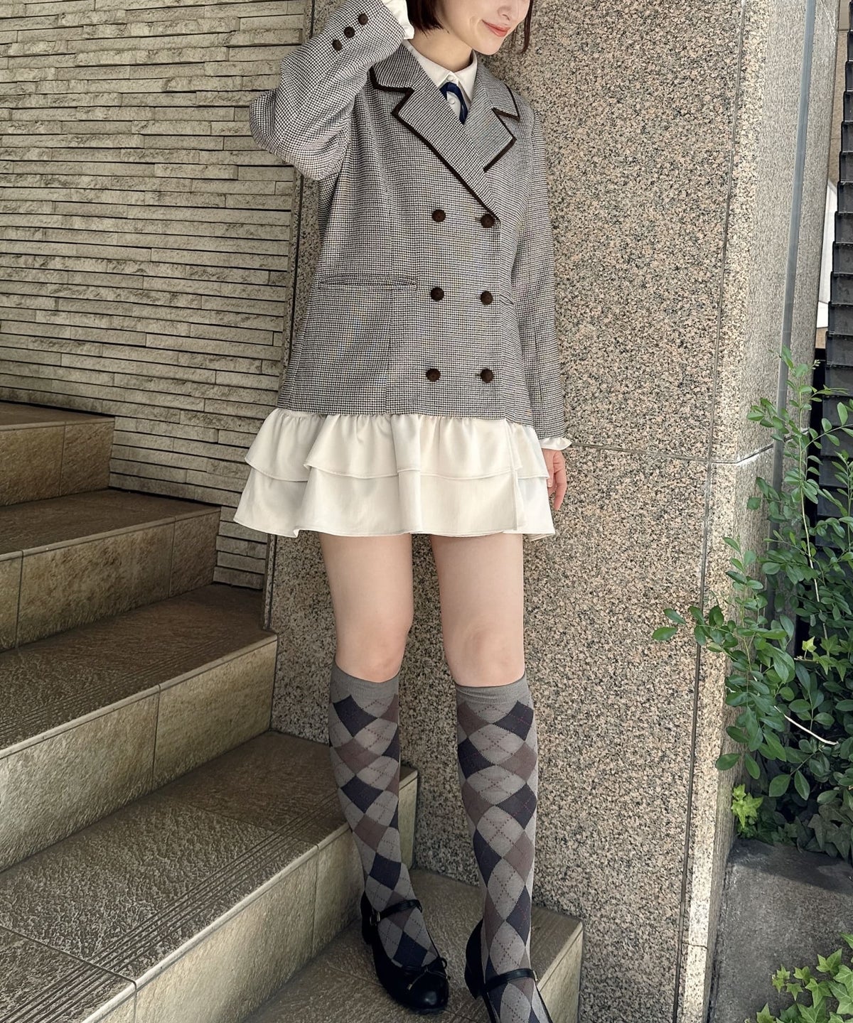 beige×gray / 165cm