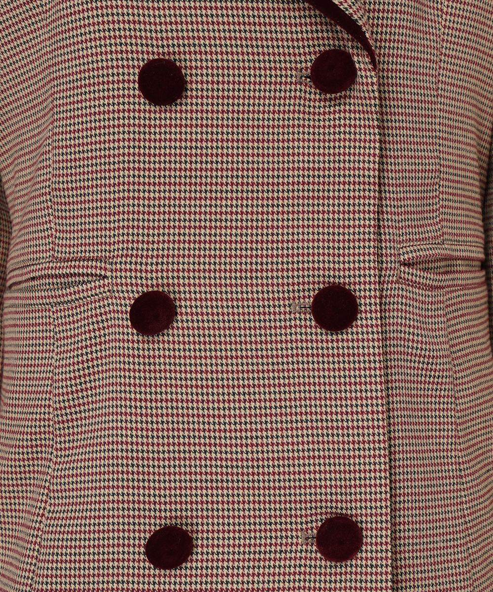 釦 (beige×red)