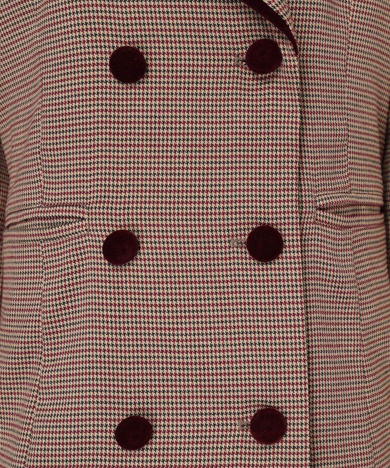 釦 (beige×red)