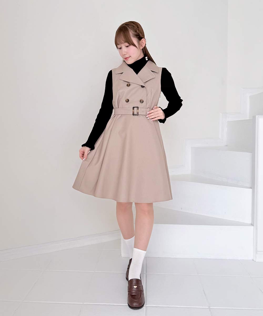 light beige / 158cm / ケープを外した状態