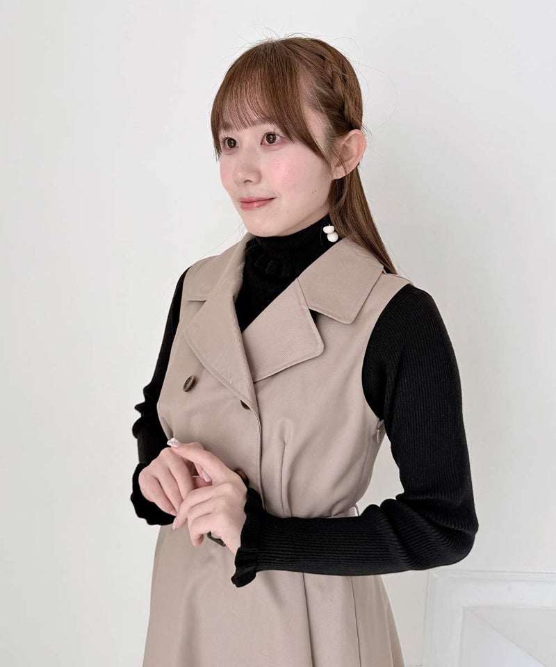 light beige / 158cm / ケープを外した状態
