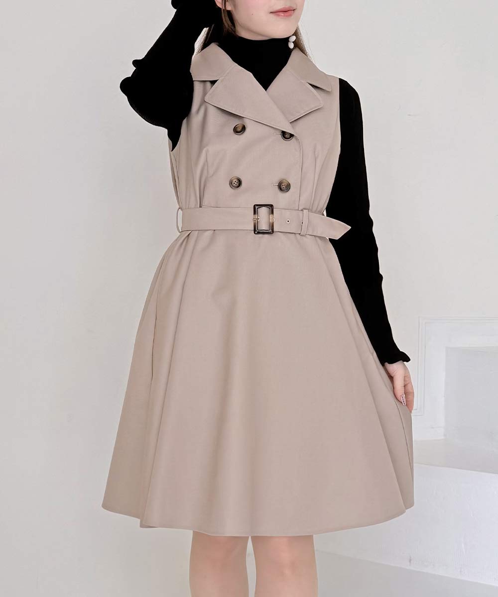 light beige / 158cm / ケープを外した状態