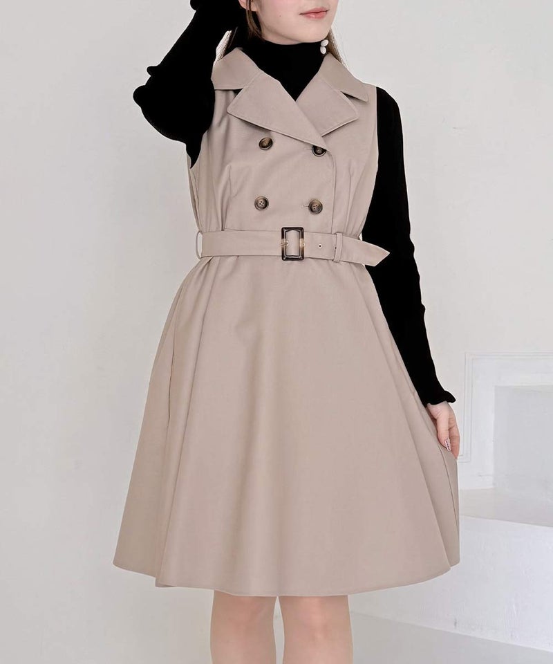 light beige / 158cm / ケープを外した状態