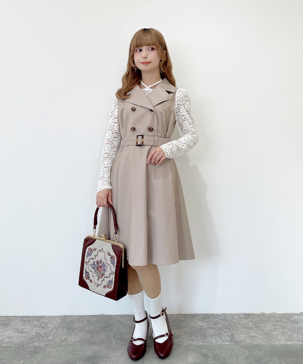 light beige / 152cm　/ケープを外した状態