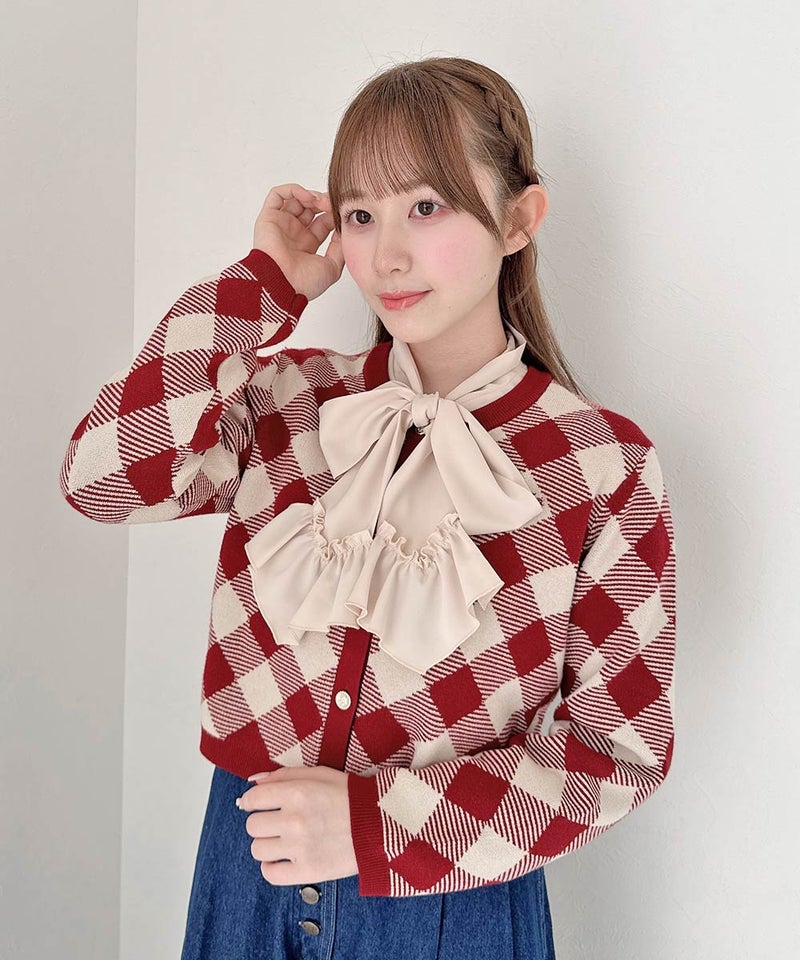 light orange / 158cm / カーディガン着用