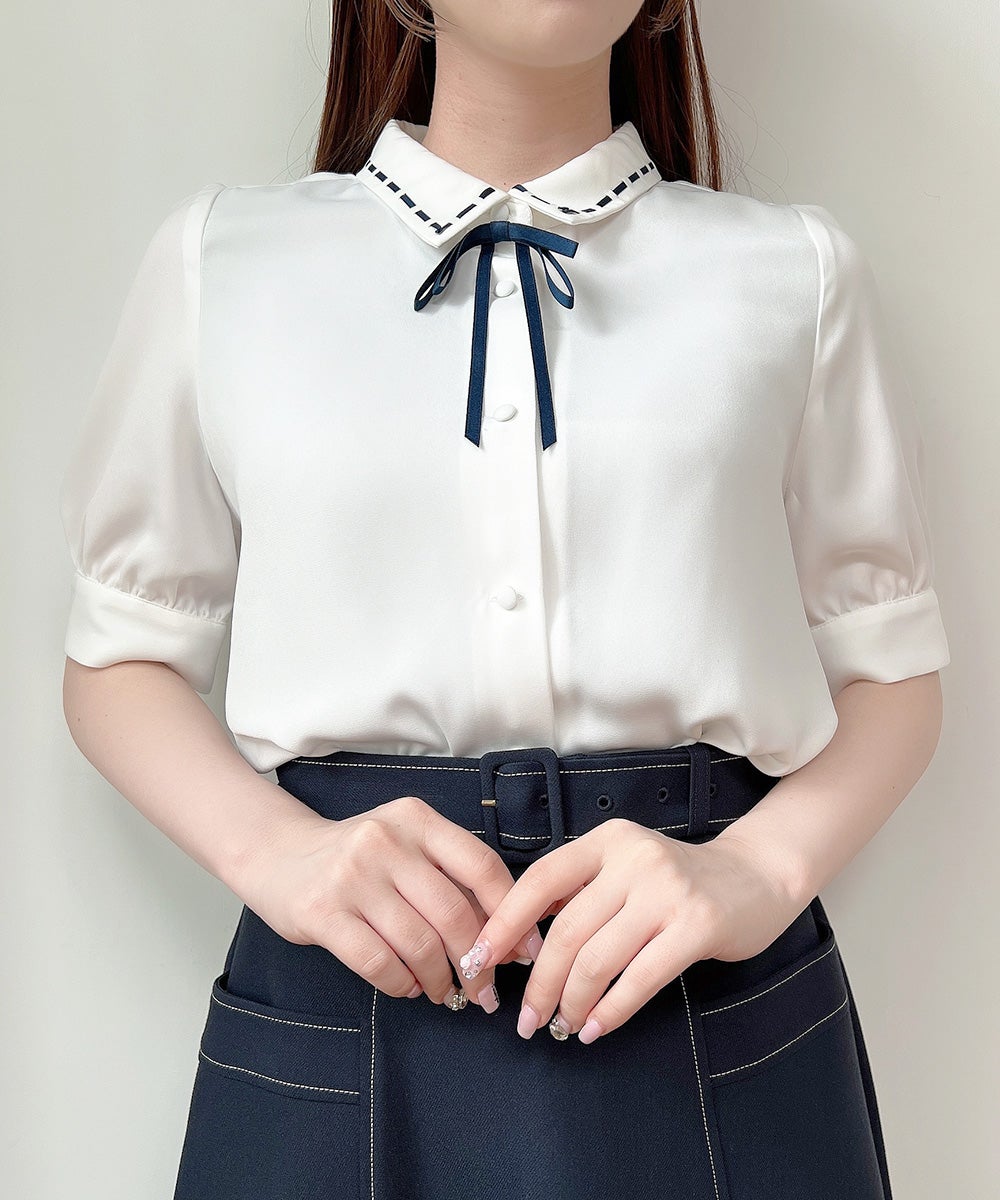 off  white×navy / 158cm
