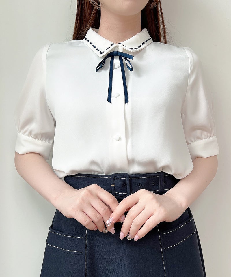 off  white×navy / 158cm