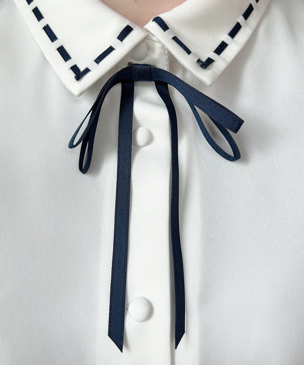 off  white×navy / 158cm