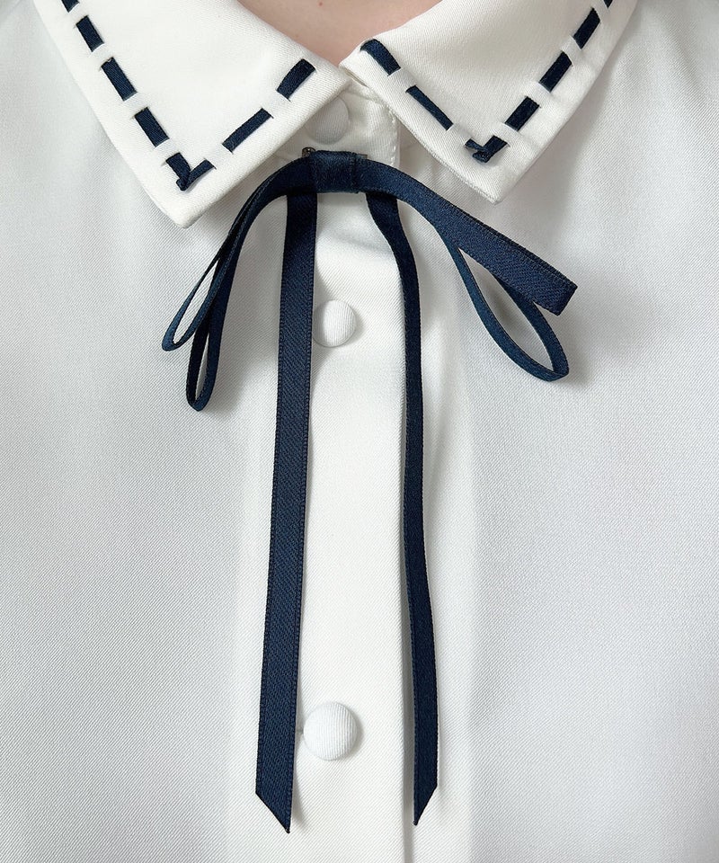 off  white×navy / 158cm