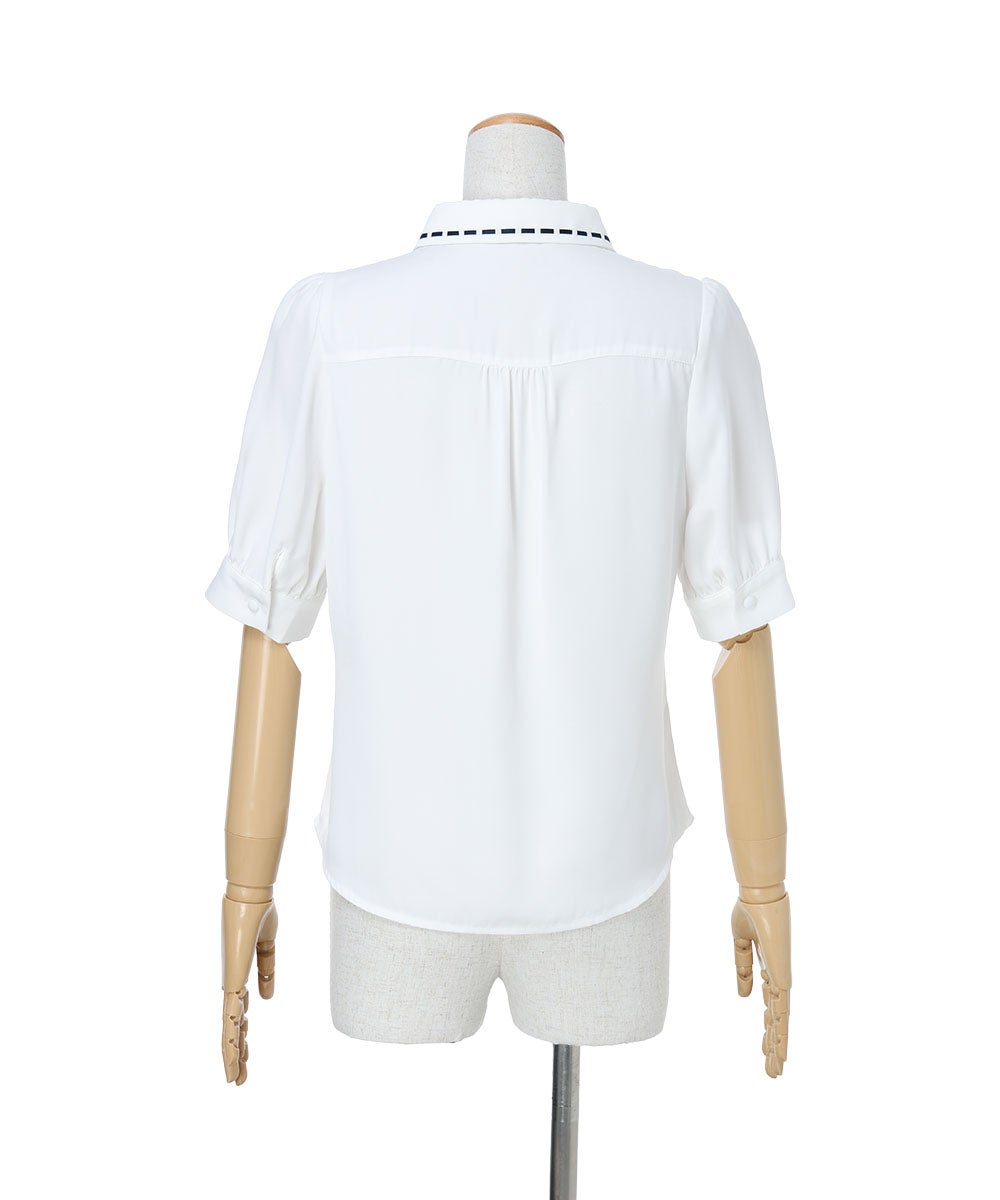 バック (off white×navy)
