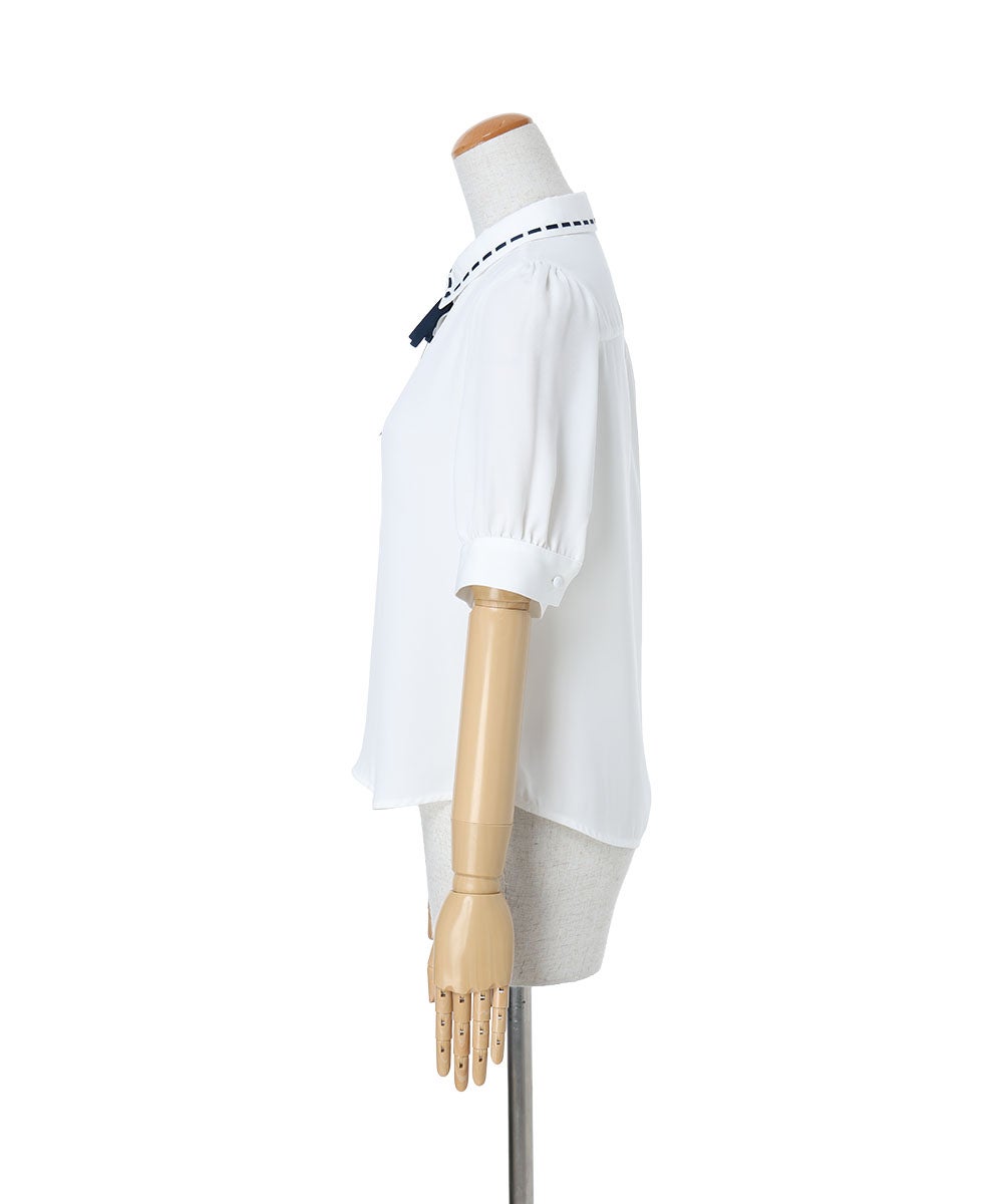 サイド (off white×navy)