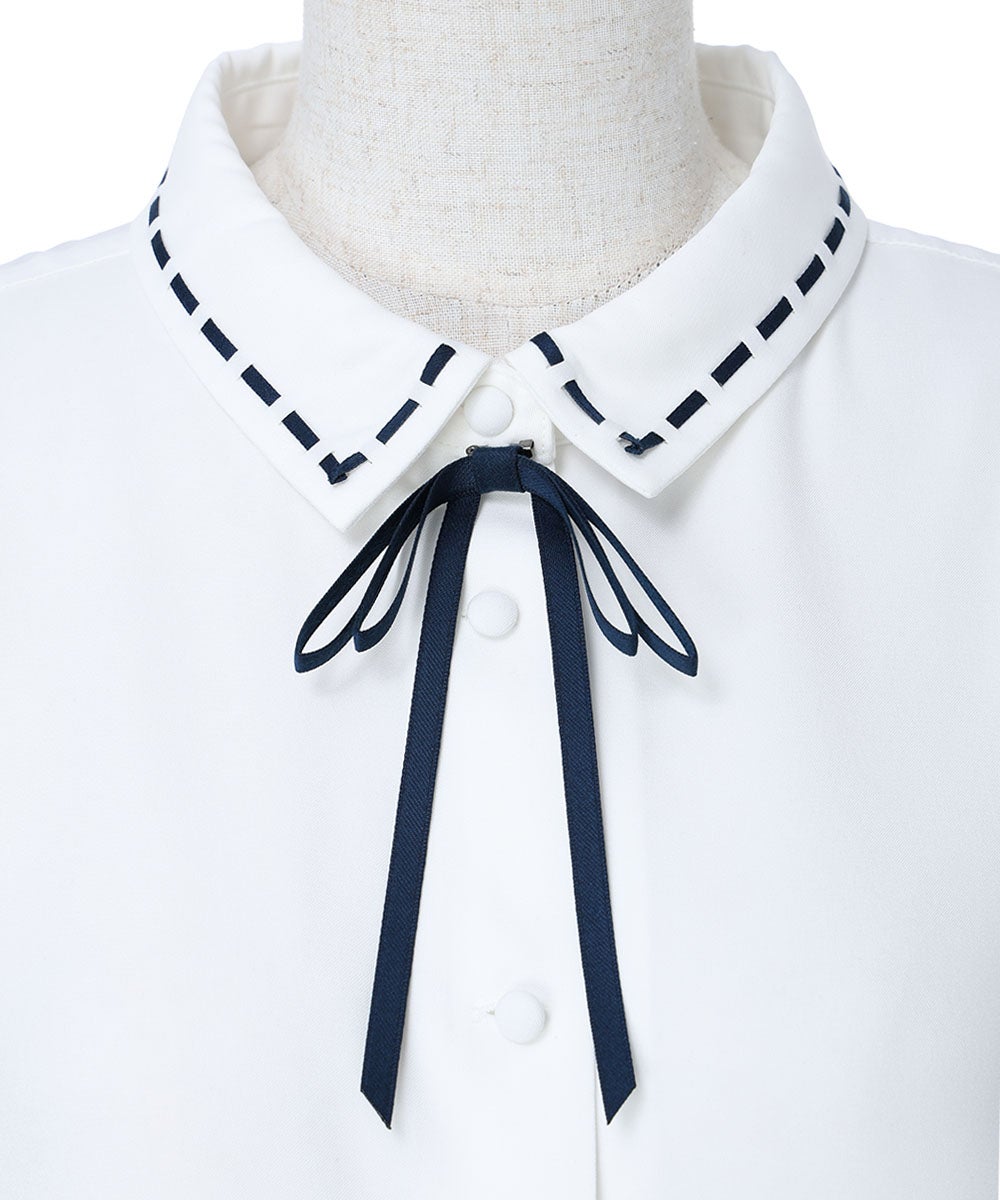 フロントアップ (off white×navy)