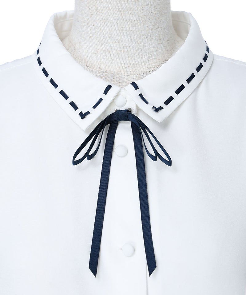 フロントアップ (off white×navy)