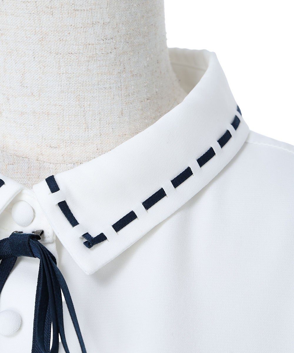 襟 (off white×navy)