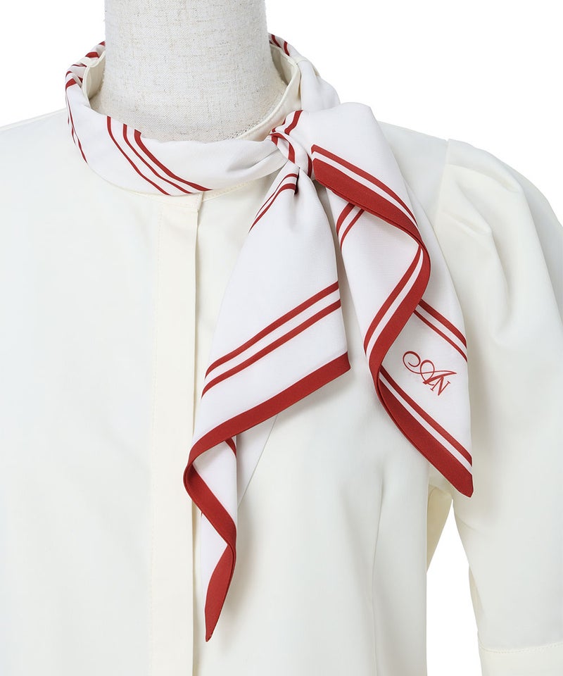 スカーフ (ivory×red)