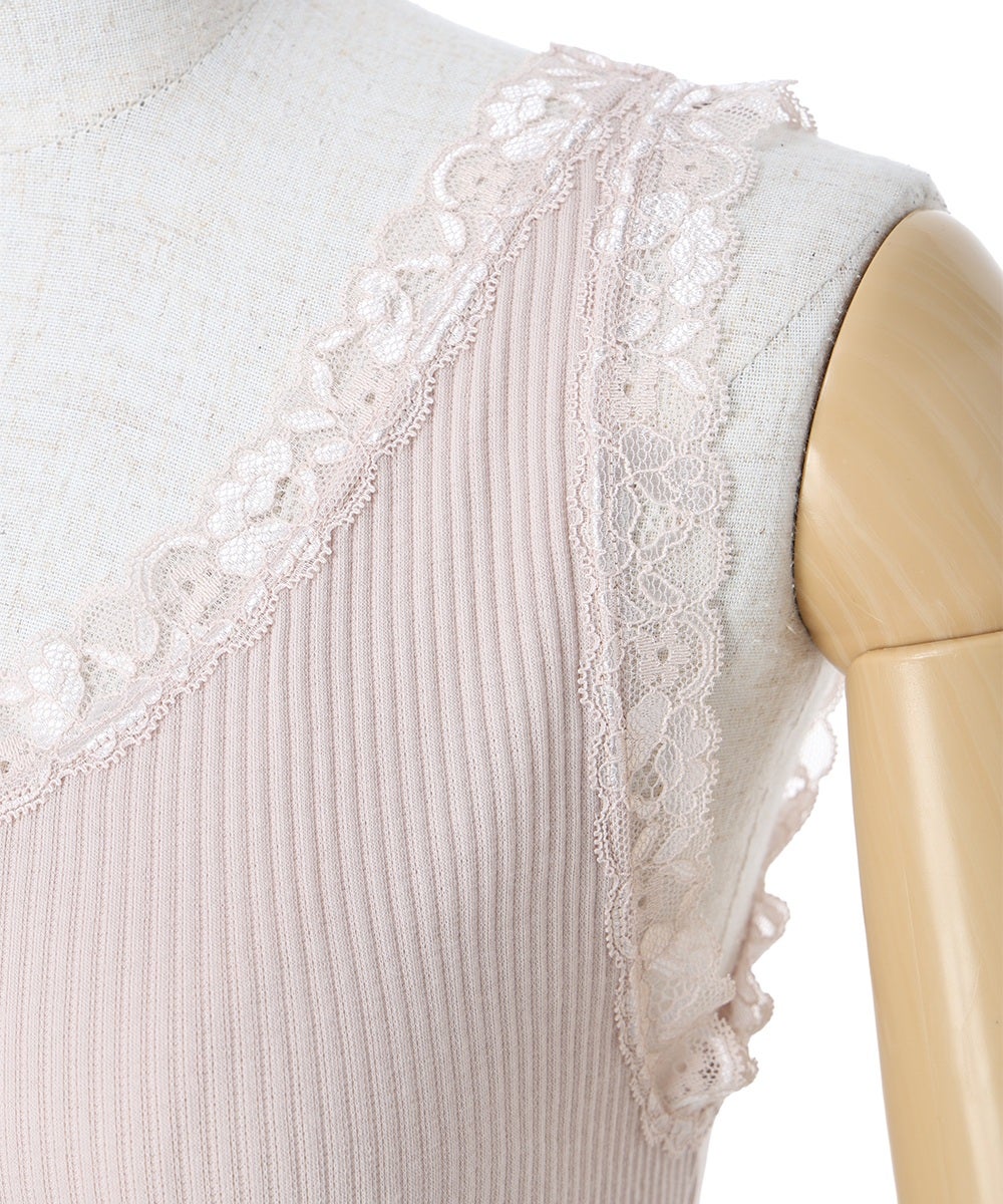 レース (pink beige)