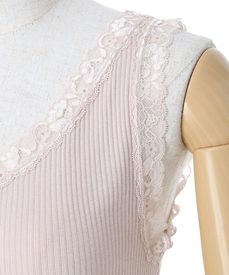 レース (pink beige)