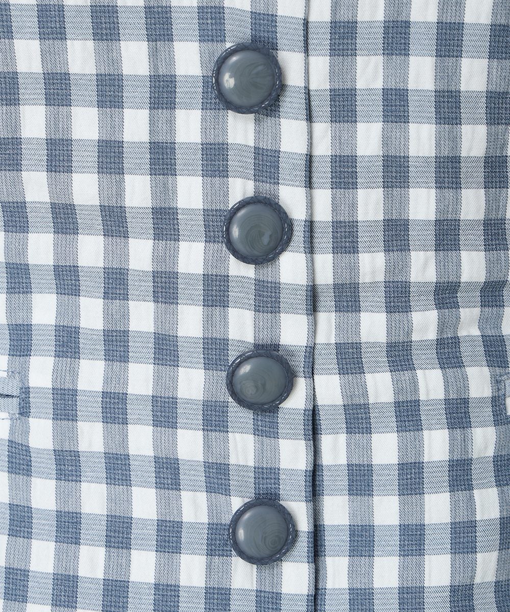 釦アップ (blue×white)