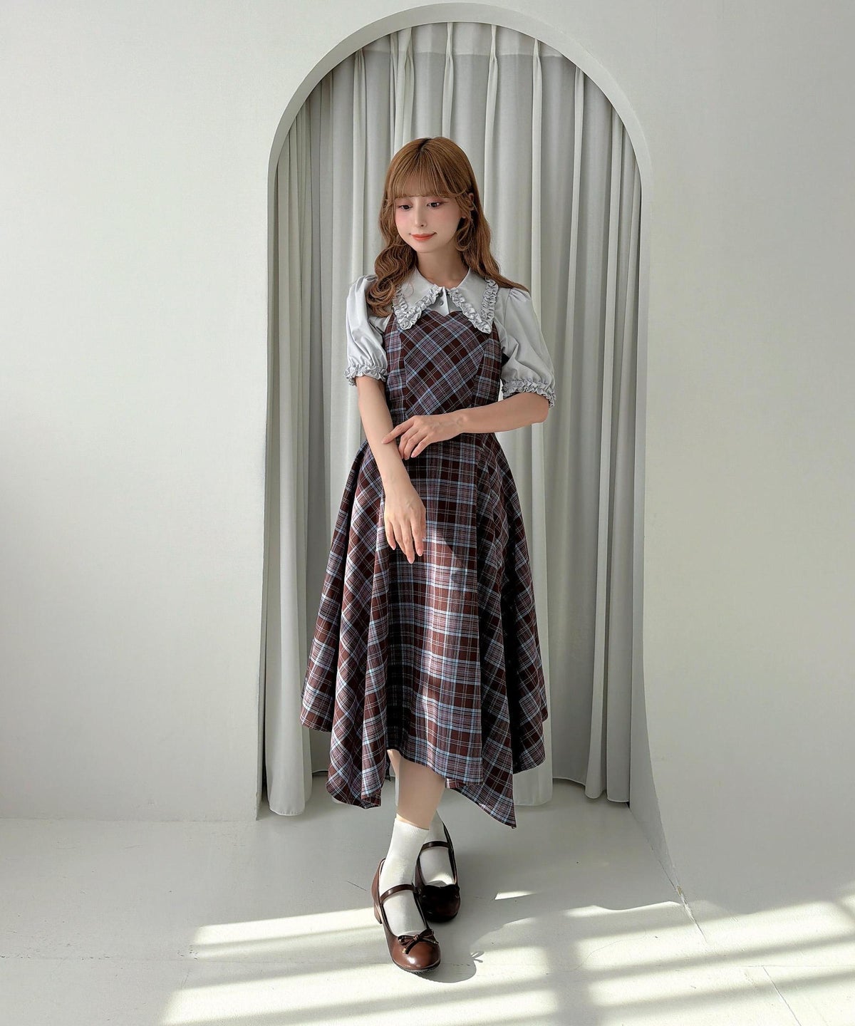 blue×brown / 152cm