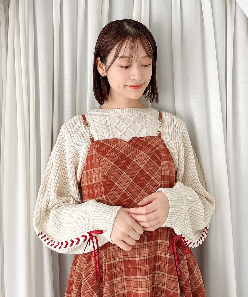 beige×red / 165cm