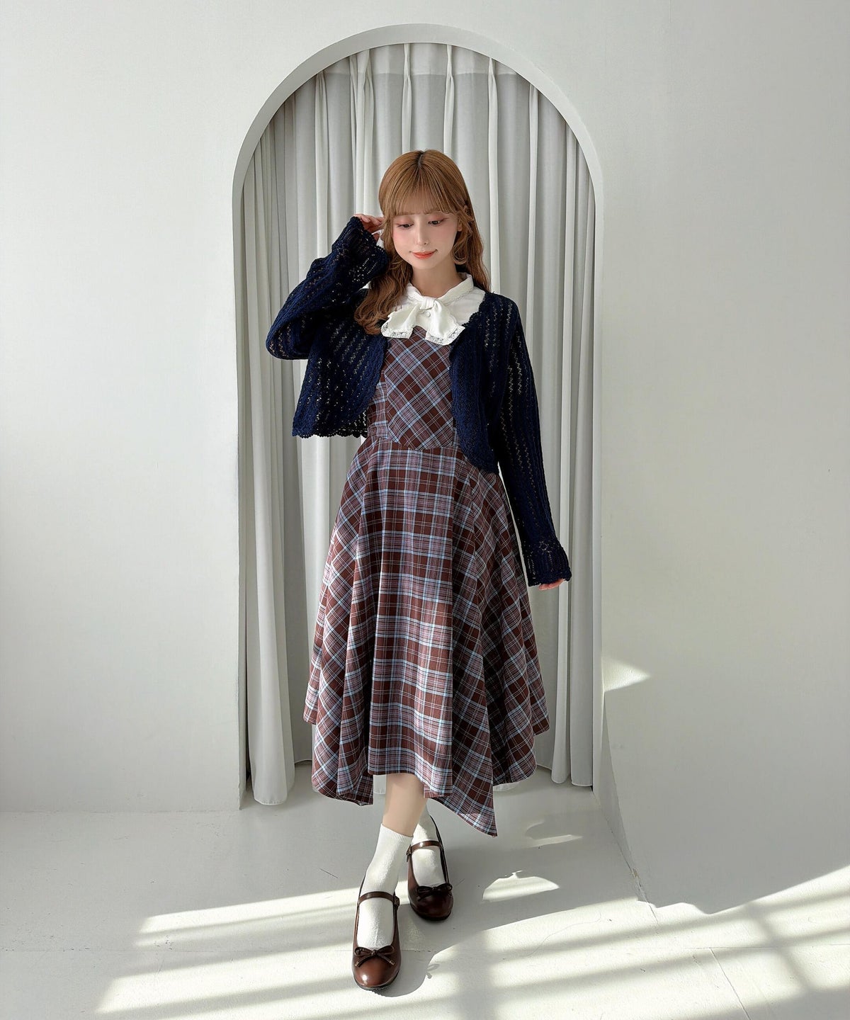 blue×brown / 152cm