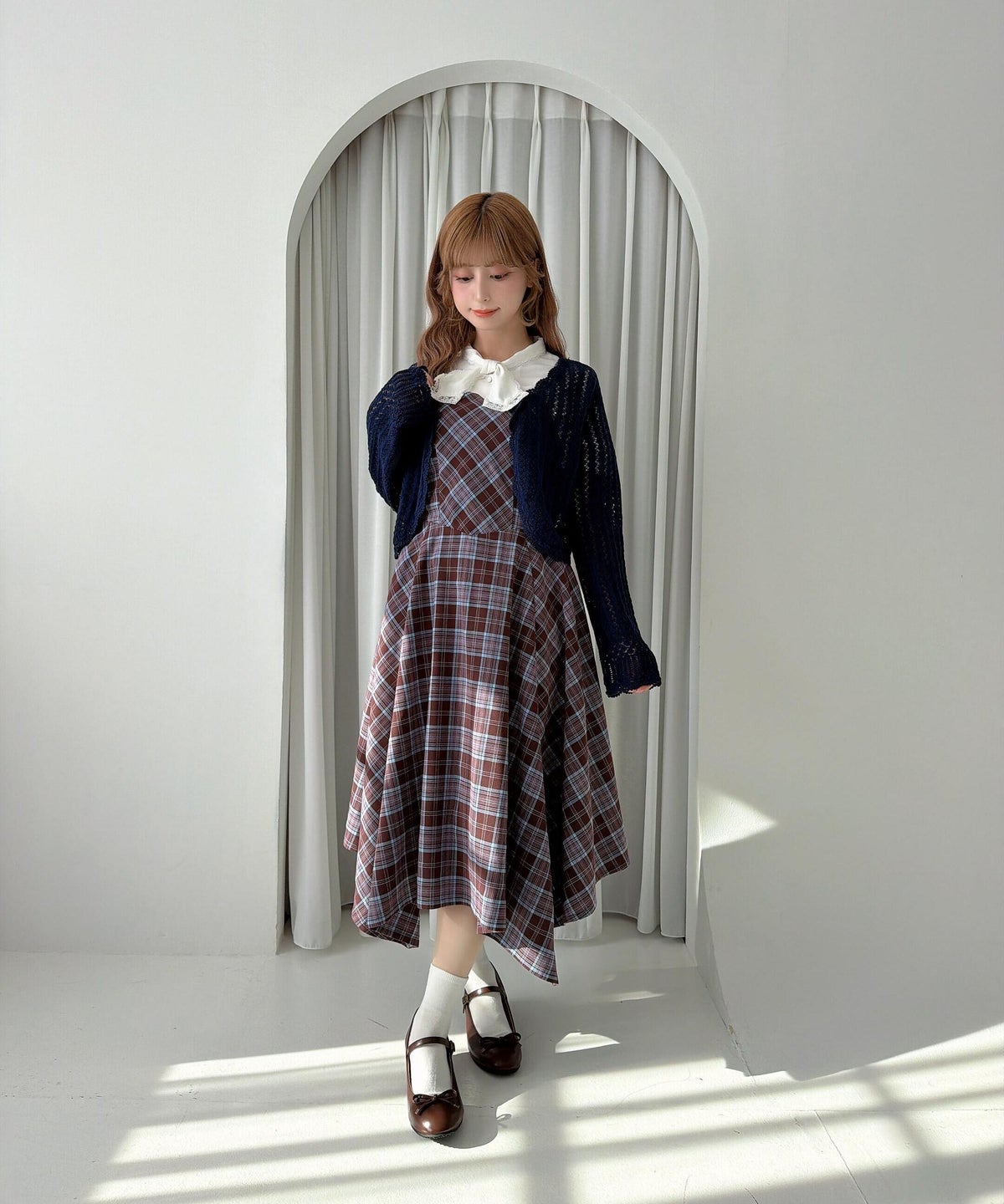 blue×brown / 152cm