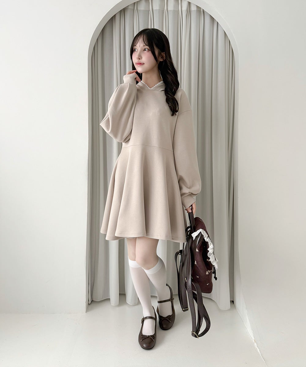 pink beige / 157cm　/リボンを外した状態