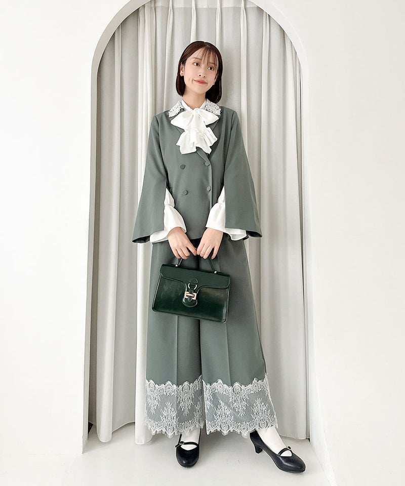 green / 165cm / スリットを開けた状態