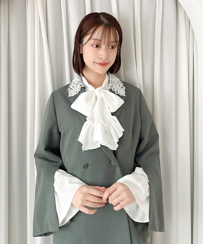 green / 165cm / スリットを開けた状態