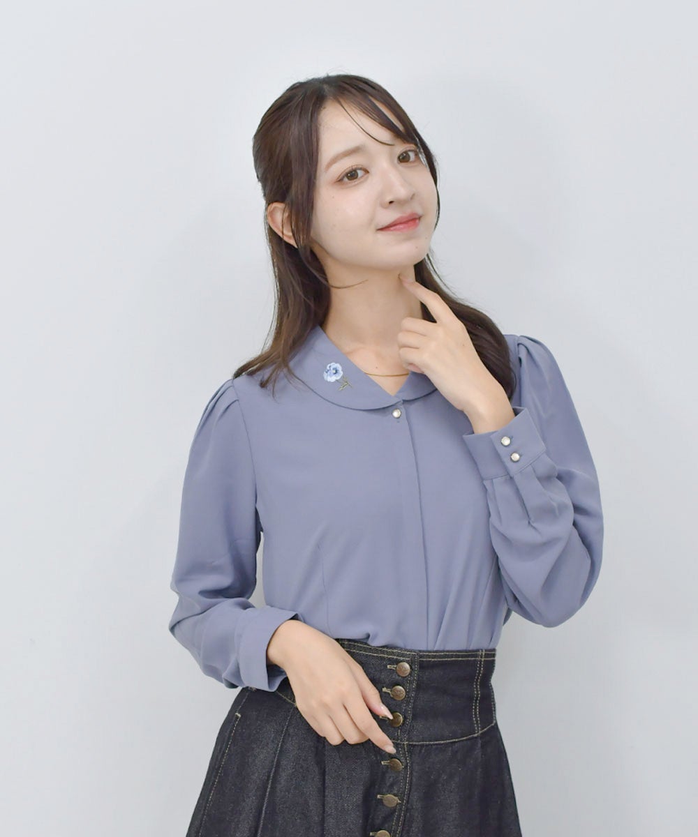 blue gray / 168cm / タイを外した状態