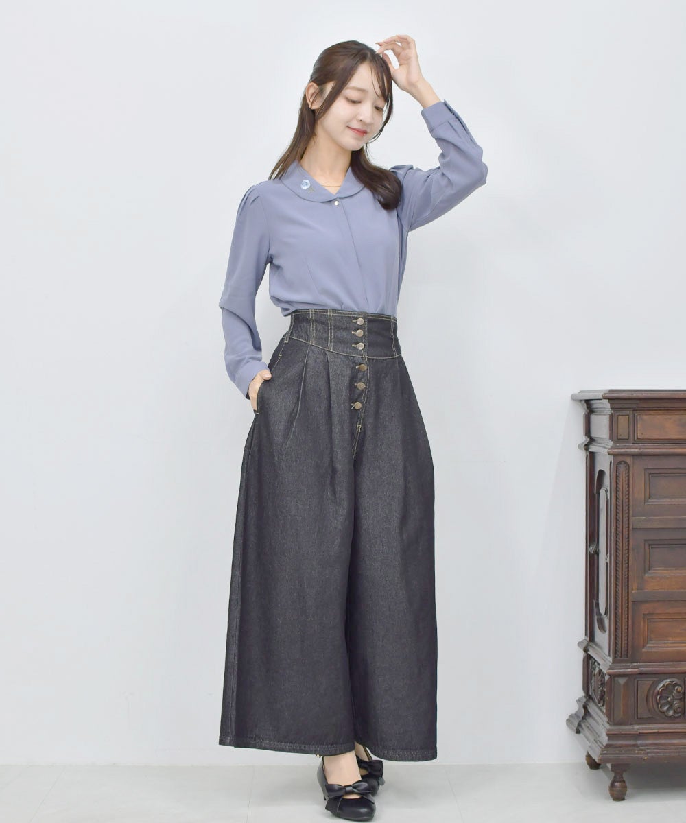 blue gray / 168cm / タイを外した状態