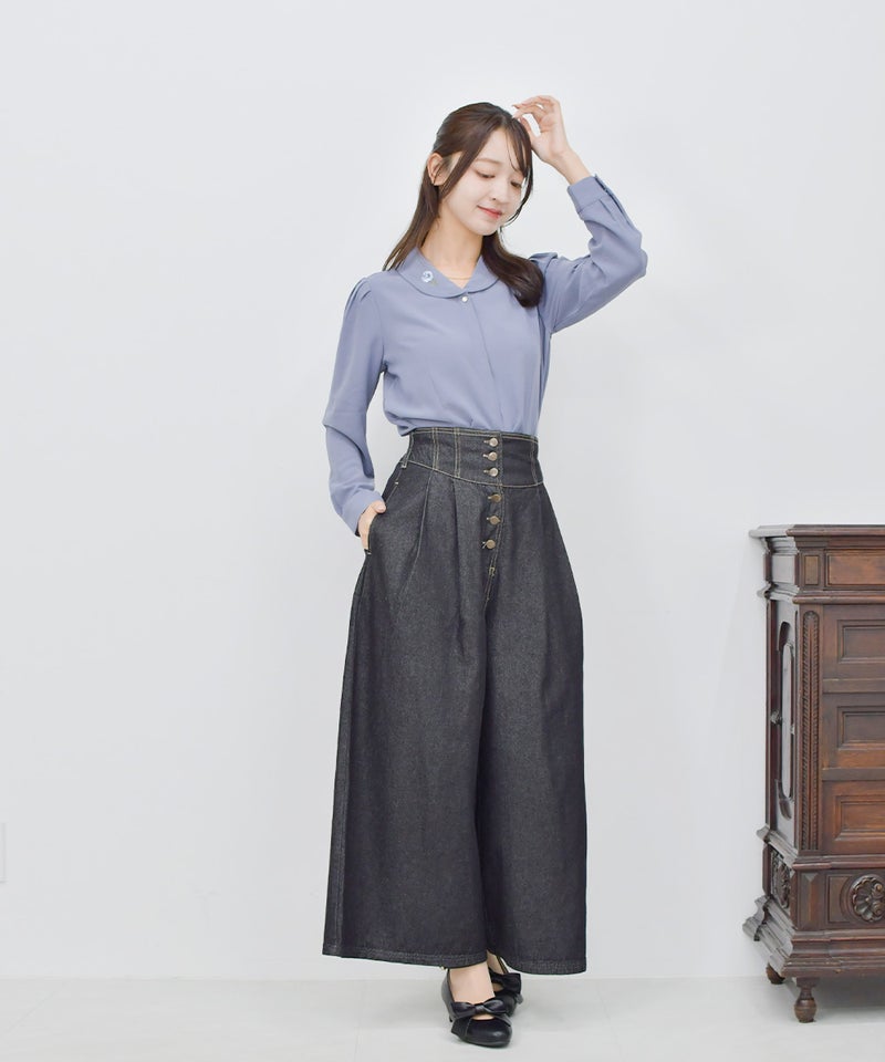 blue gray / 168cm / タイを外した状態