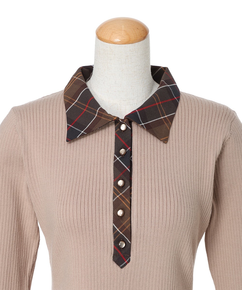 フロントアップ (beige×brown)