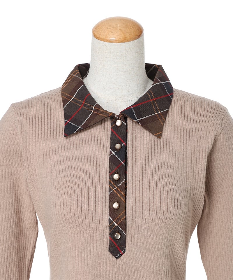 フロントアップ (beige×brown)
