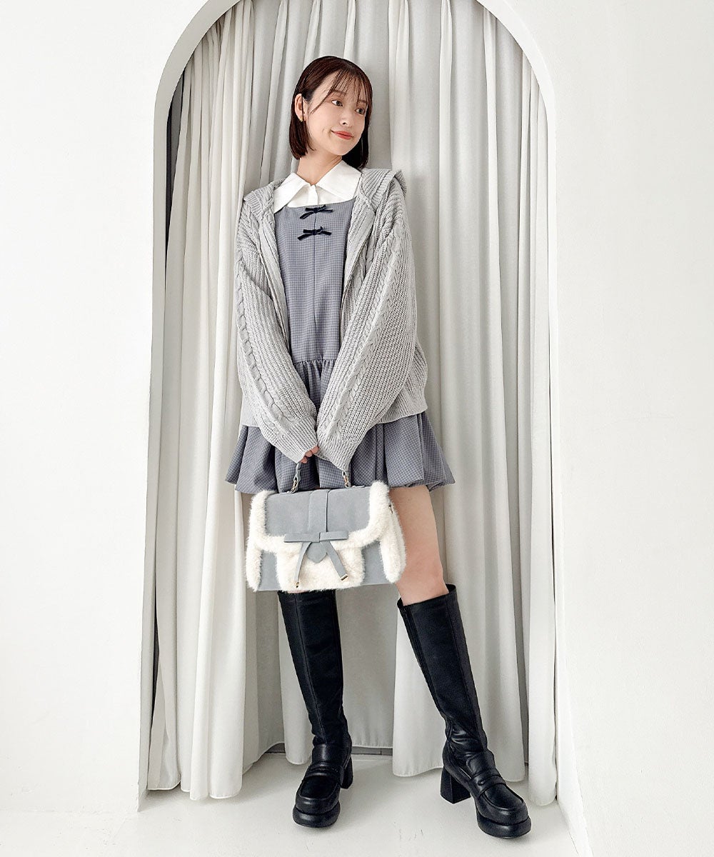 blue gray　/ 165cm / リボンを外した状態