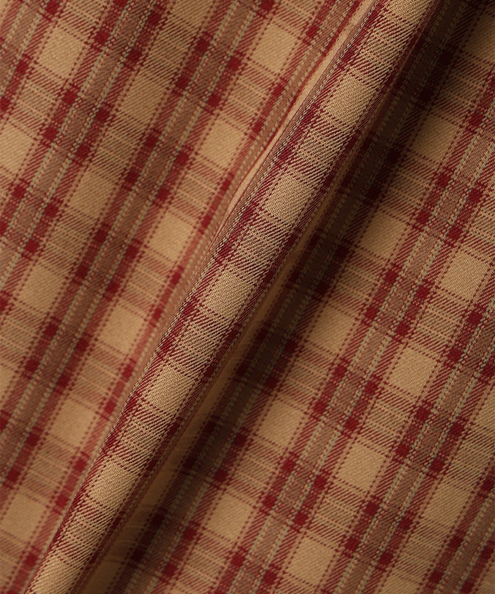 生地アップ (beige×red)