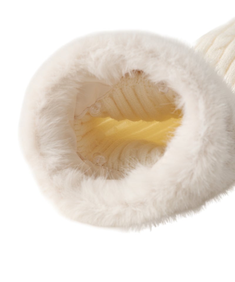 ファー袖釦 (ivory)