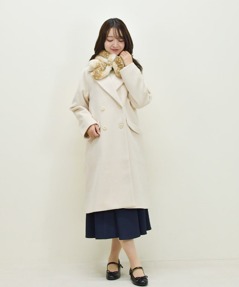 beige×white